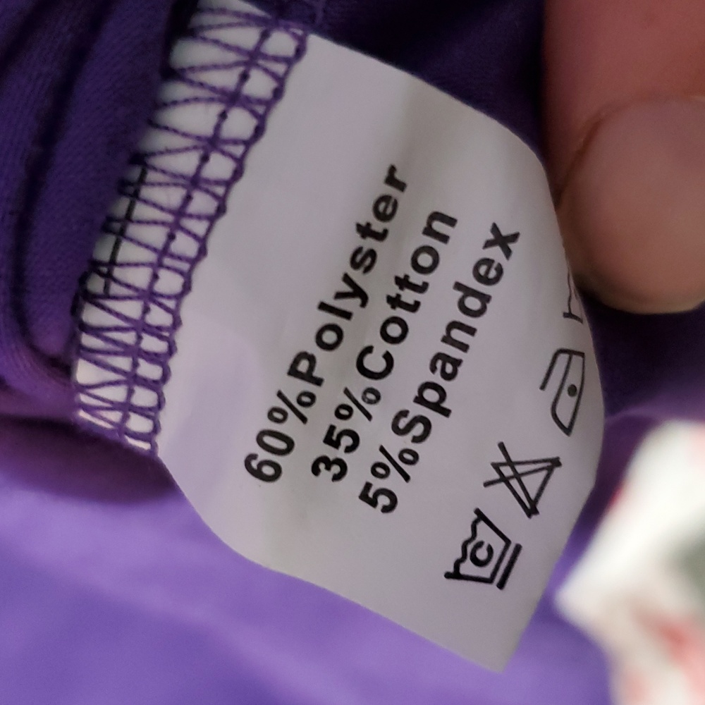 Elesemo Women's Vibrant Purple Short Sleeve Tee Large - Picture 3 of 4
